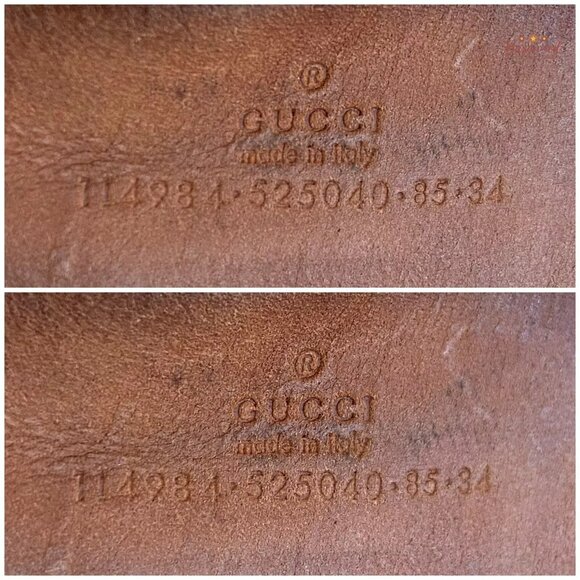 Authentic Gucci Web Canvas Black Leather Silver Interlocking G Buckle Belt 85/34 - Picture 7 of 12